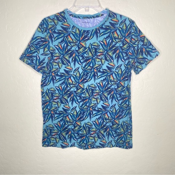 Goodfellow & Co Tropical Leaf Print T-Shirt Size Green Size M - Picture 2 of 6